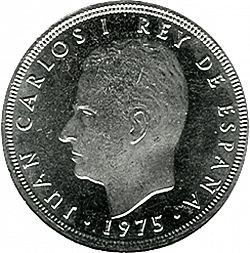 Large Obverse for 50 Pesetas 1975 coin