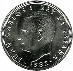 Large Obverse for 50 Pesetas 1982 coin