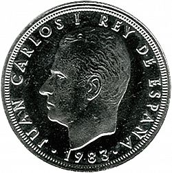 Large Obverse for 50 Pesetas 1983 coin