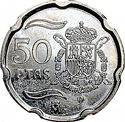 Large Reverse for 50 Pesetas 2000 coin