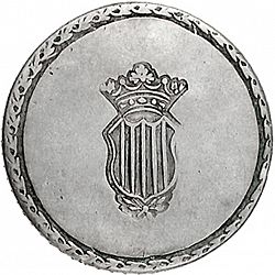 Large Reverse for 5 Pesetas 1809 coin