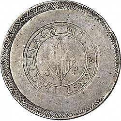 Large Reverse for 5 Pesetas 1823 coin