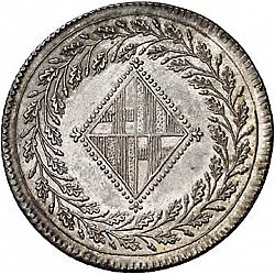 Large Obverse for 5 Pesetas 1812 coin