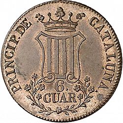 Large Reverse for 6 Cuartos 1836 coin