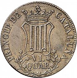 Large Reverse for 6 Cuartos 1836 coin