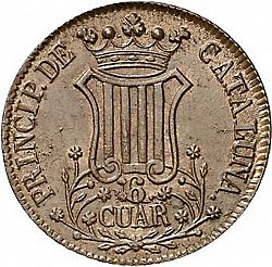 Large Reverse for 6 Cuartos 1840 coin