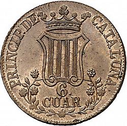 Large Reverse for 6 Cuartos 1846 coin