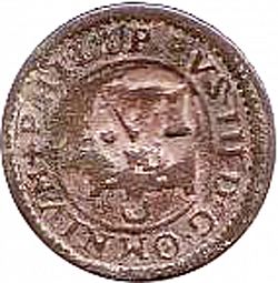 Large Obverse for 6 Maravedies 1636 coin