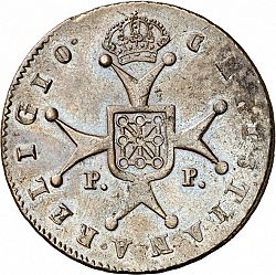 Large Reverse for 6 Maravedies 1819 coin