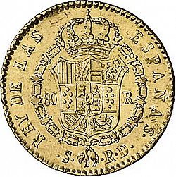 Large Reverse for 80 Reales 1823 coin