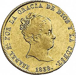 Large Obverse for 80 Reales 1839 coin