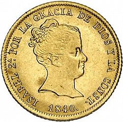 Large Obverse for 80 Reales 1840 coin