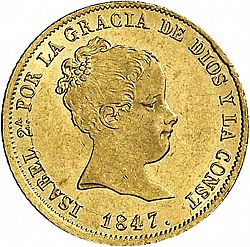 Large Obverse for 80 Reales 1847 coin