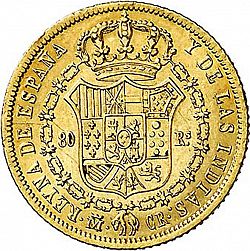 Large Reverse for 80 Reales 1836 coin