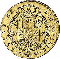 Large Reverse for 80 Reales 1839 coin