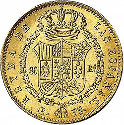 Large Reverse for 80 Reales 1840 coin