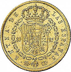 Large Reverse for 80 Reales 1845 coin