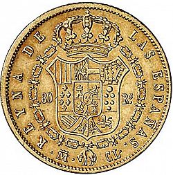 Large Reverse for 80 Reales 1846 coin
