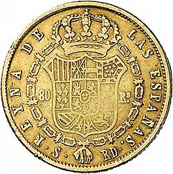 Large Reverse for 80 Reales 1848 coin