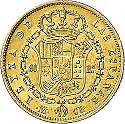 Large Reverse for 80 Reales 1849 coin