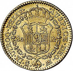 Large Reverse for 80 Reales 1810 coin