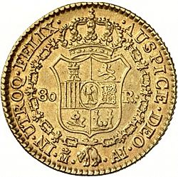 Large Reverse for 80 Reales 1812 coin