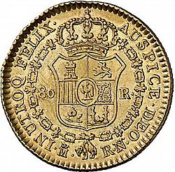 Large Reverse for 80 Reales 1813 coin