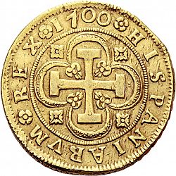 Large Reverse for 8 Escudos 1700 coin