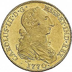 Large Obverse for 8 Escudos 1770 coin