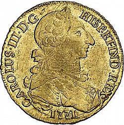 Large Obverse for 8 Escudos 1771 coin