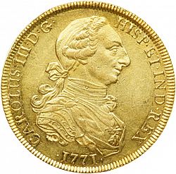 Large Obverse for 8 Escudos 1771 coin