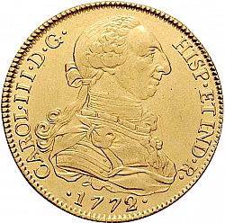 Large Obverse for 8 Escudos 1772 coin