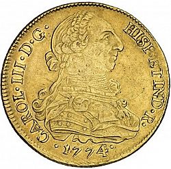 Large Obverse for 8 Escudos 1774 coin