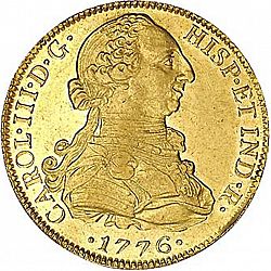 Large Obverse for 8 Escudos 1776 coin