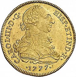 Large Obverse for 8 Escudos 1777 coin