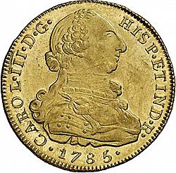 Large Obverse for 8 Escudos 1785 coin