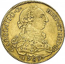Large Obverse for 8 Escudos 1789 coin