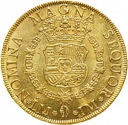 Large Reverse for 8 Escudos 1762 coin