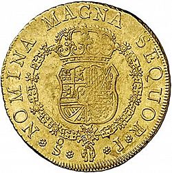 Large Reverse for 8 Escudos 1763 coin