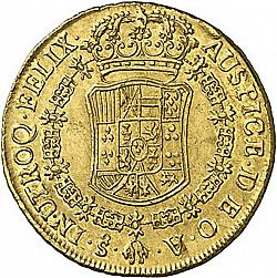 Large Reverse for 8 Escudos 1768 coin