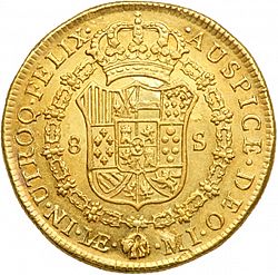 Large Reverse for 8 Escudos 1780 coin