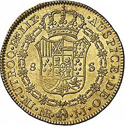 Large Reverse for 8 Escudos 1785 coin