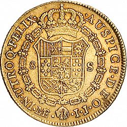 Large Reverse for 8 Escudos 1788 coin