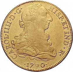 Large Obverse for 8 Escudos 1790 coin