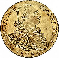 Large Obverse for 8 Escudos 1790 coin