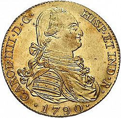Large Obverse for 8 Escudos 1790 coin