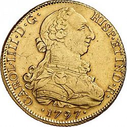 Large Obverse for 8 Escudos 1797 coin