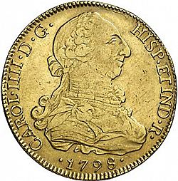 Large Obverse for 8 Escudos 1798 coin