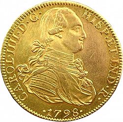 Large Obverse for 8 Escudos 1798 coin