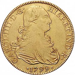 Large Obverse for 8 Escudos 1799 coin